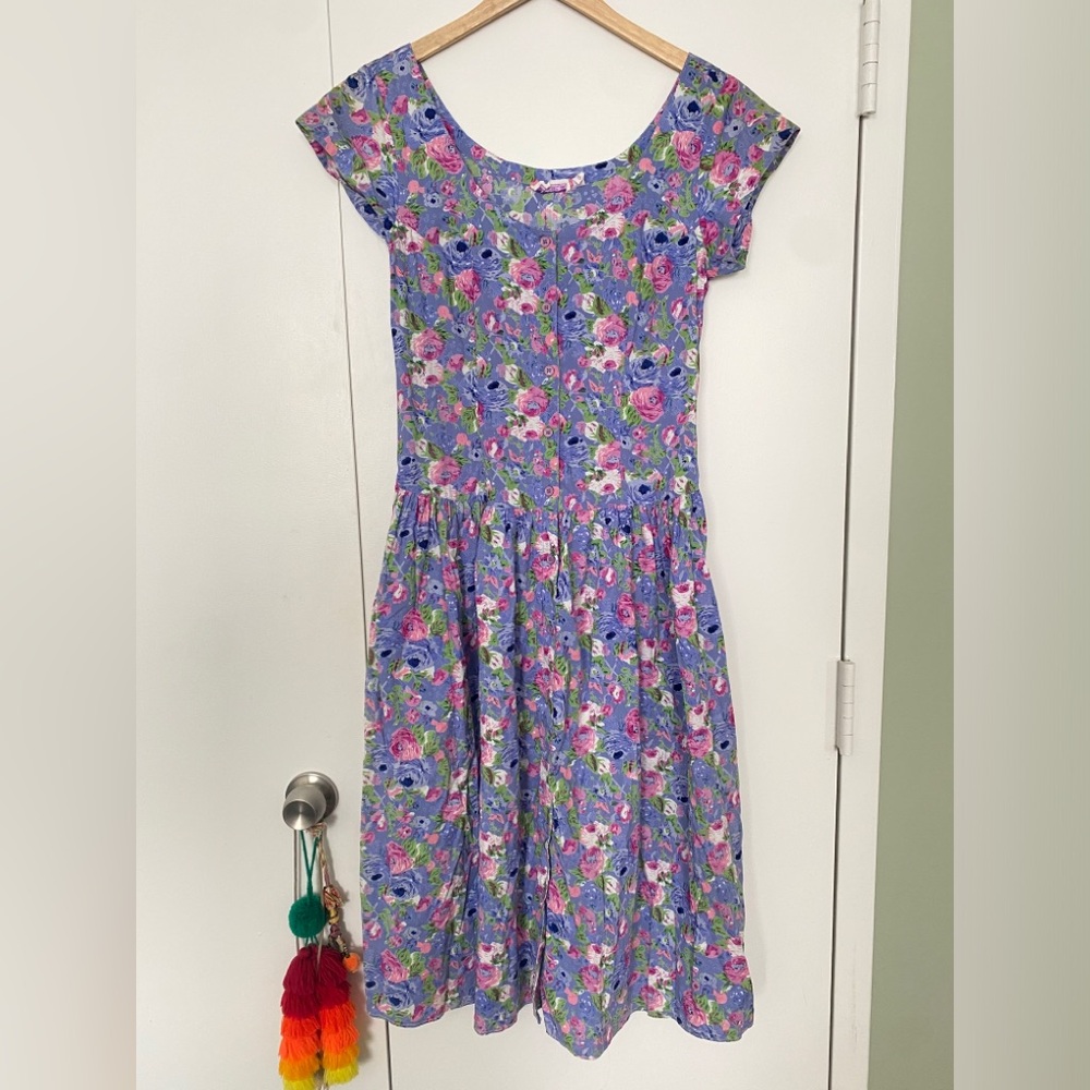 Komil cottagecore summer cotton sun floral dress